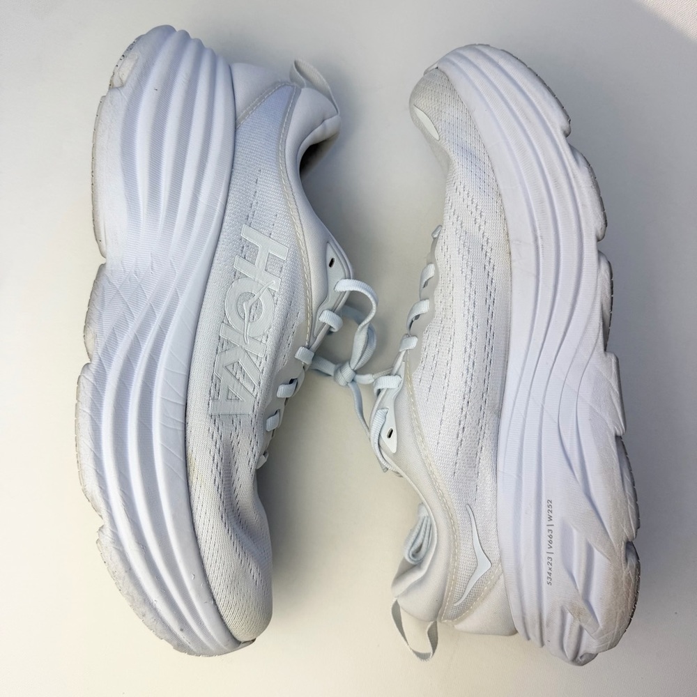 Hoka Bondi 8 White Running Sneakers Women’s 10 - Picture 4 of 13